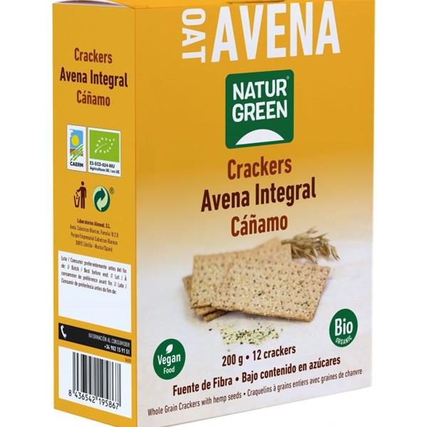 Crackers De Avena y Cáñamo 200g